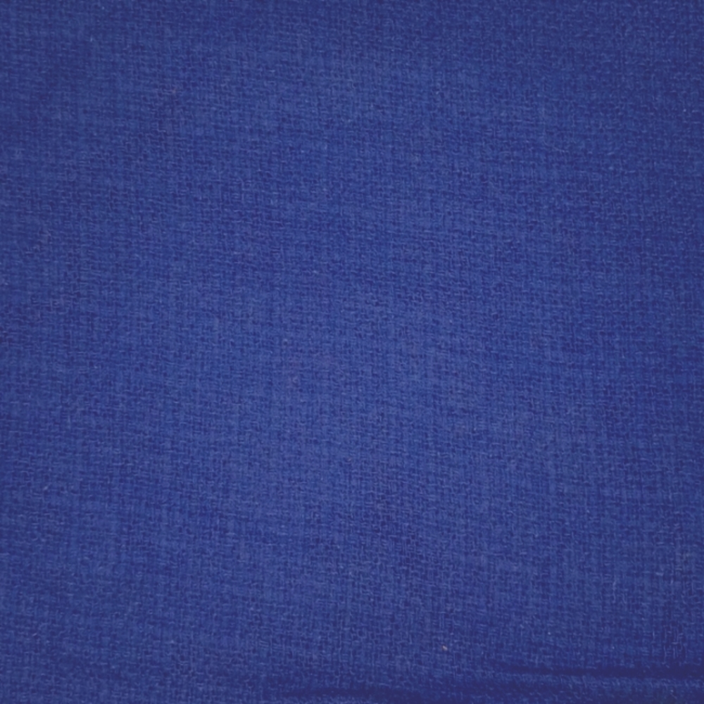 70s VTG .5yd+  Woven Fabric Blue